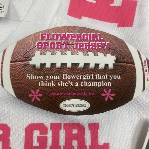 FOOTBALL JERSEY FLOWER GIRL from David’s Bridal size S - Picture 3 of 12